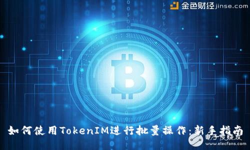 如何使用TokenIM进行批量操作：新手指南