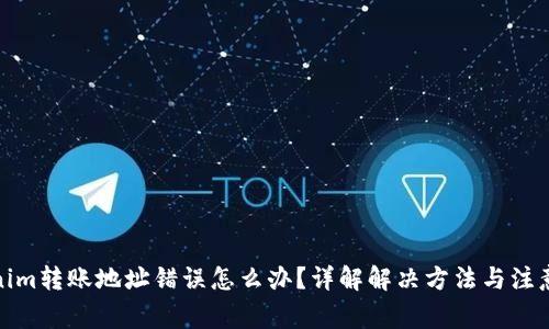 Tokenim转账地址错误怎么办？详解解决方法与注意事项