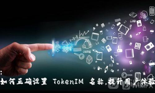 :
如何正确设置 TokenIM 名称，提升用户体验